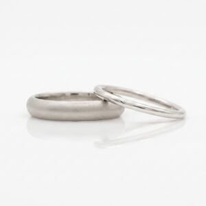 Modern platinum wedding bands David Ashton modern bespoke handmade jewellery London
