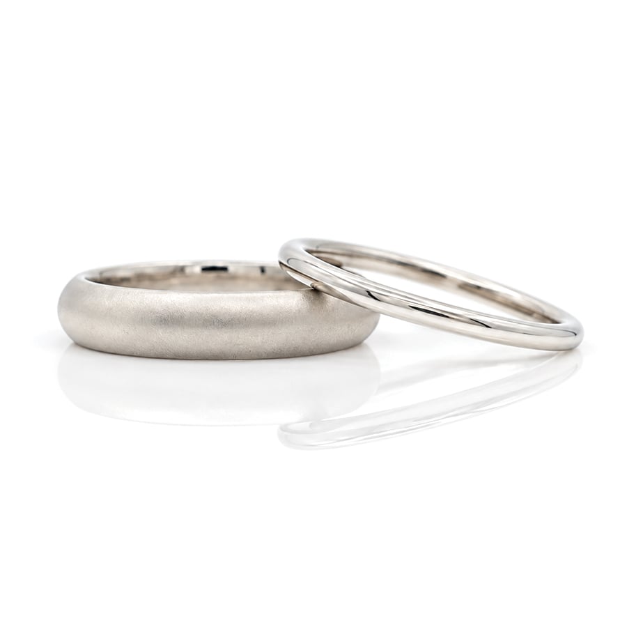 Modern platinum wedding bands David Ashton modern bespoke handmade jewellery London
