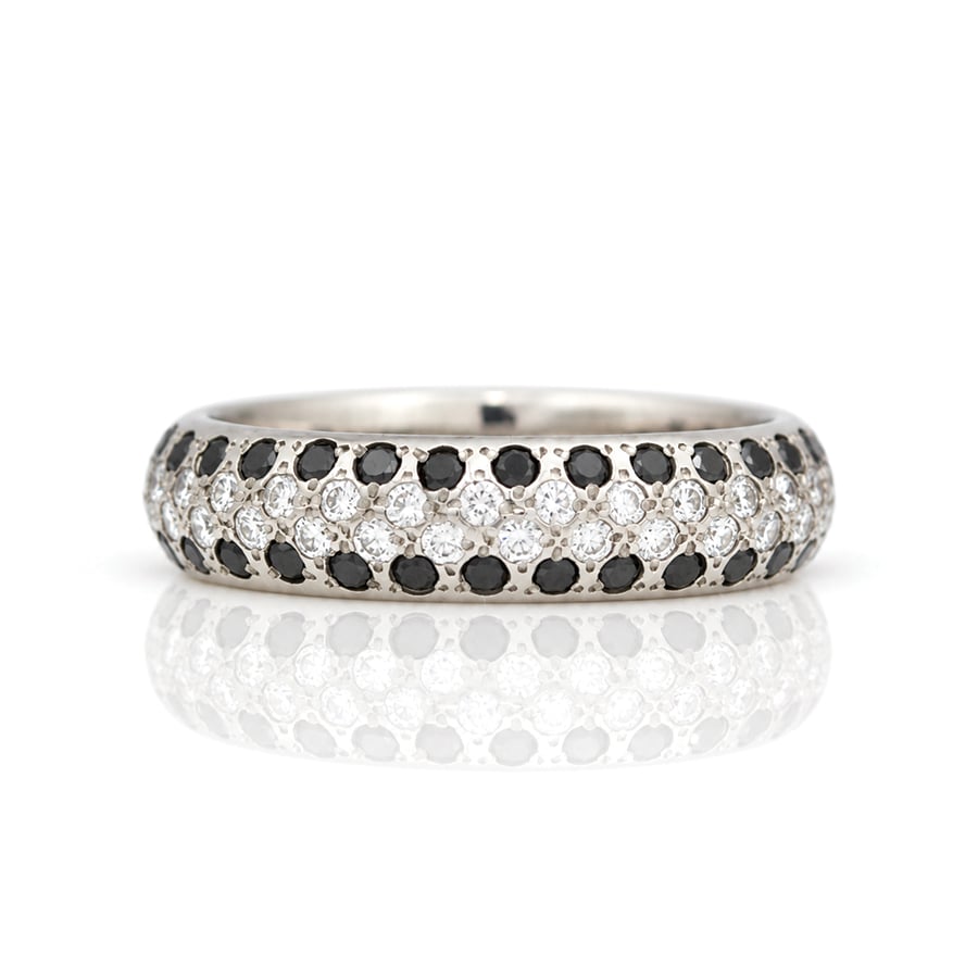 black and white diamond eternity ring 0861