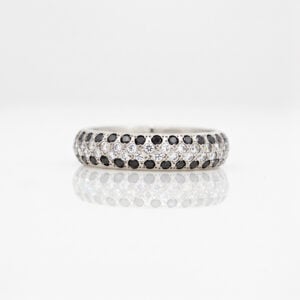 black and white diamond eternity ring 0861