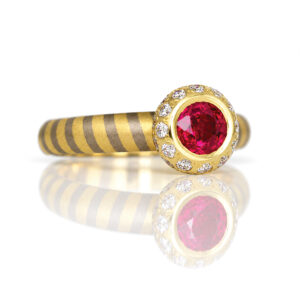 modern ruby and diamodn ring 1010
