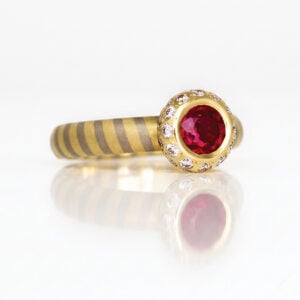 modern ruby and diamodn ring 1010