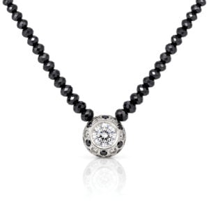 Black & white diamond necklace