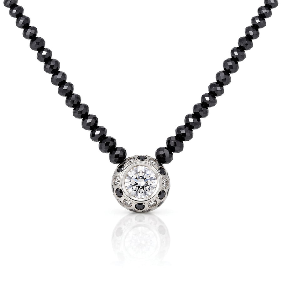 Black & white diamond necklace