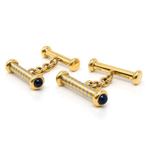 Modern 18ct chain cufflinks