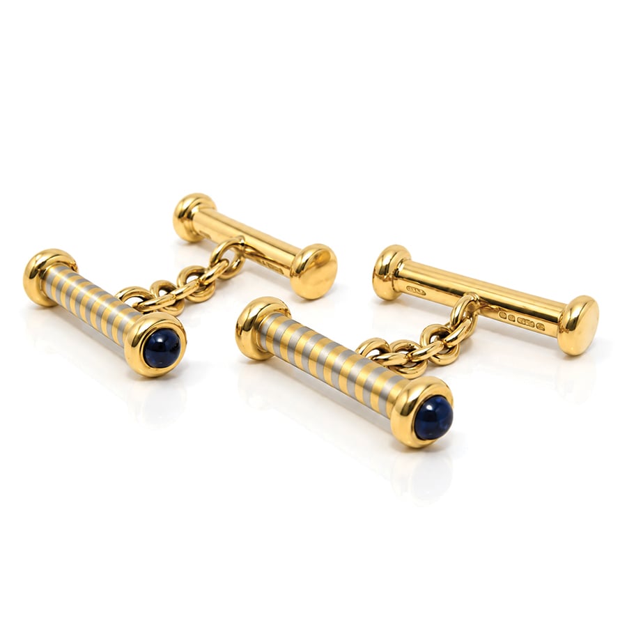 Modern 18ct chain cufflinks