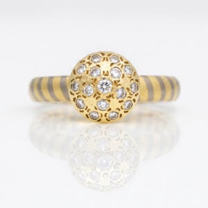 Modern diamond cluster ring