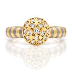 Modern diamond cluster ring