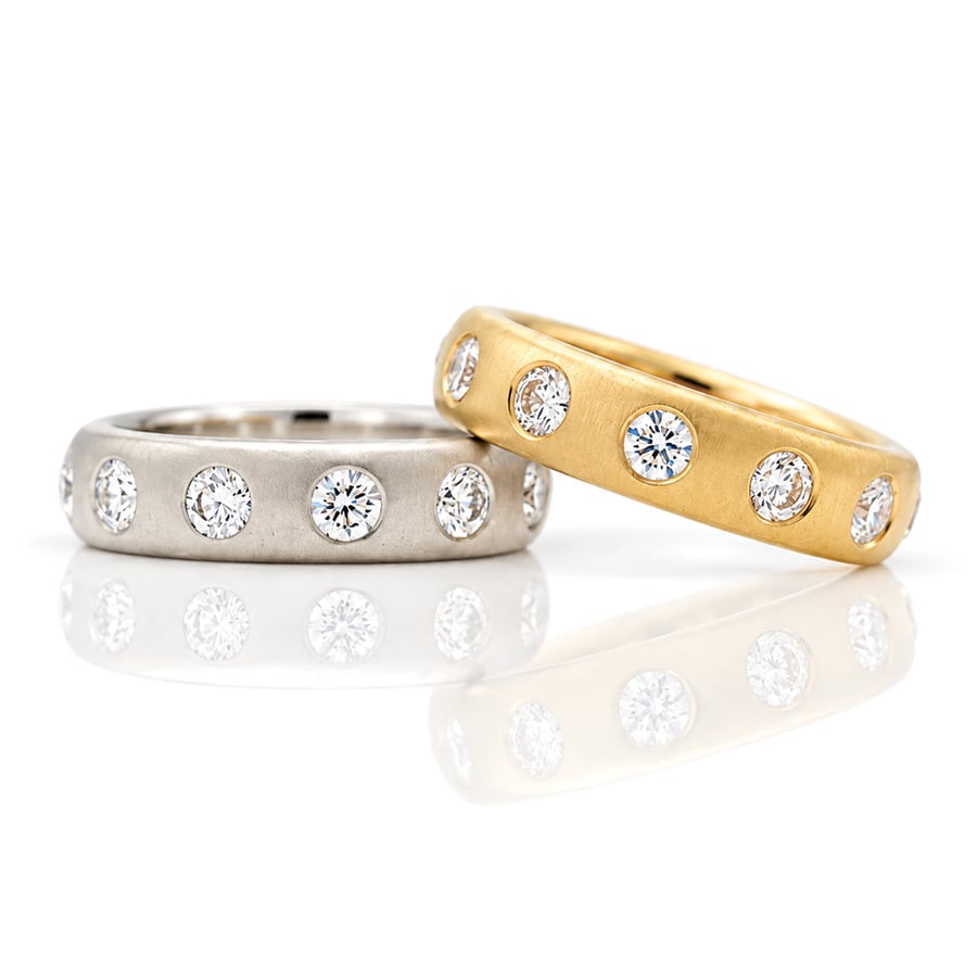 Chunky modern diamond eternity ring