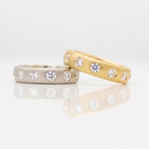 Chunky modern diamond eternity ring