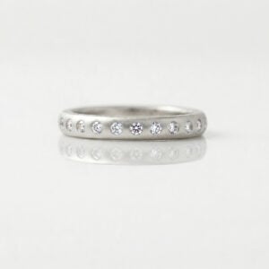 modern platinum diamond eternity ring
