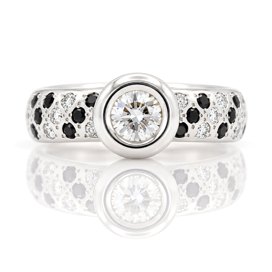 chunky modern engagment ring