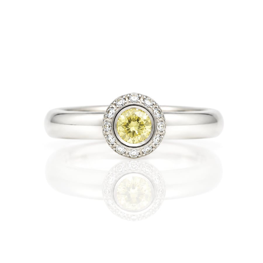modern yellow diamond ring London
