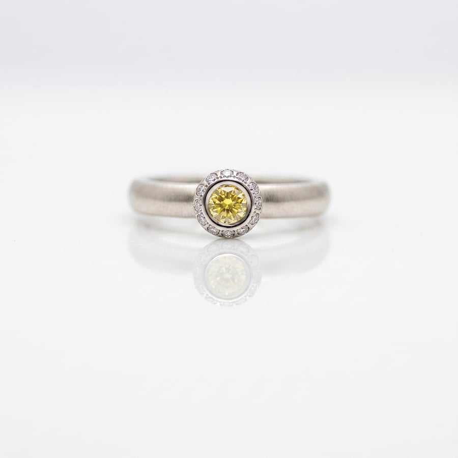 modern yellow diamond ring London