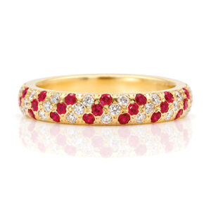 ruby and diamond eternity anniversary ring