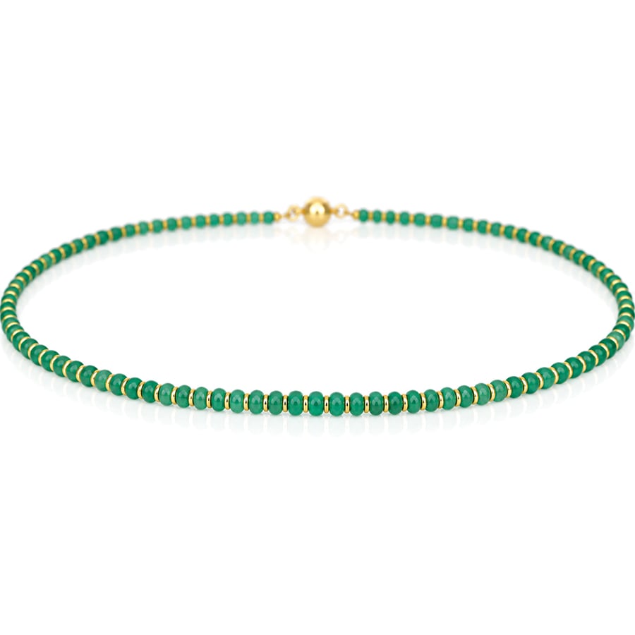 vibrant green emeralds with solid 18ct yellow gold modern necklace David Ashton fine jewellery handmade in London bespoke