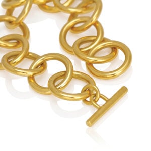 modern chunky gold bracelet