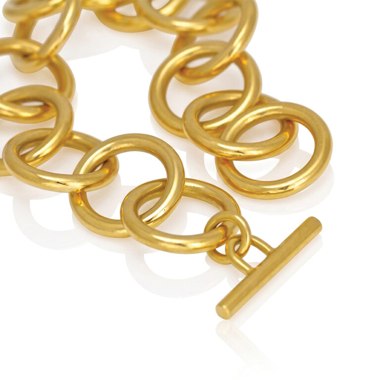 modern chunky gold bracelet