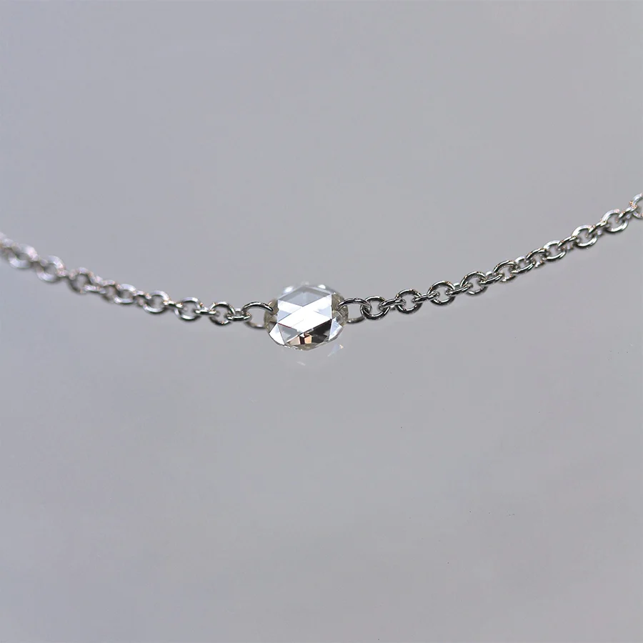 Rose cut diamond modern necklace - Image 2
