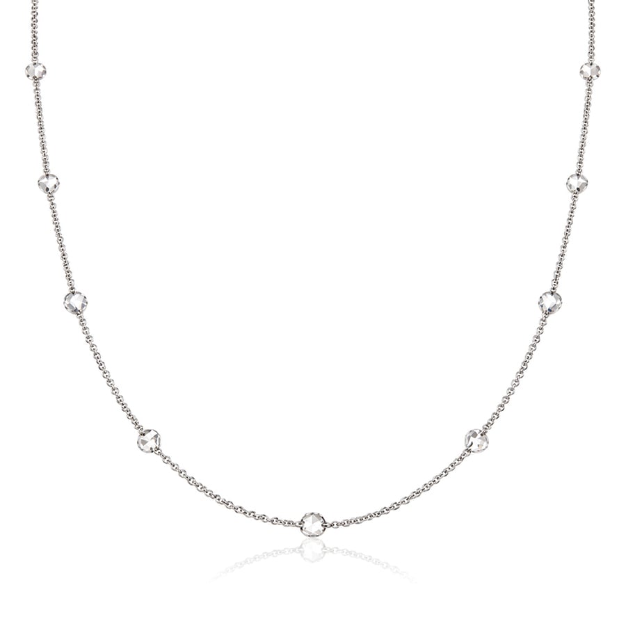 modern rose cut diamond necklace David Ashton contemporary fine jewellery London