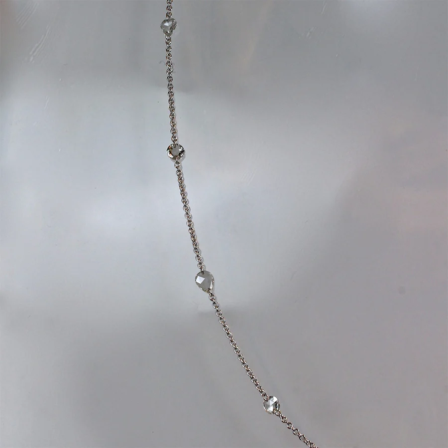 Rose cut diamond modern necklace - Image 3