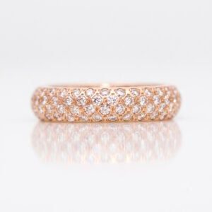 Chunky rose gold diamond eternity ring