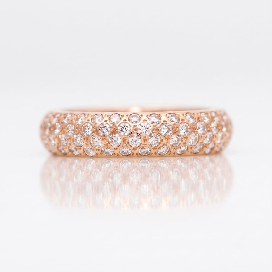 Chunky rose gold diamond eternity ring