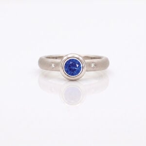 modern sapphire solitaire ring