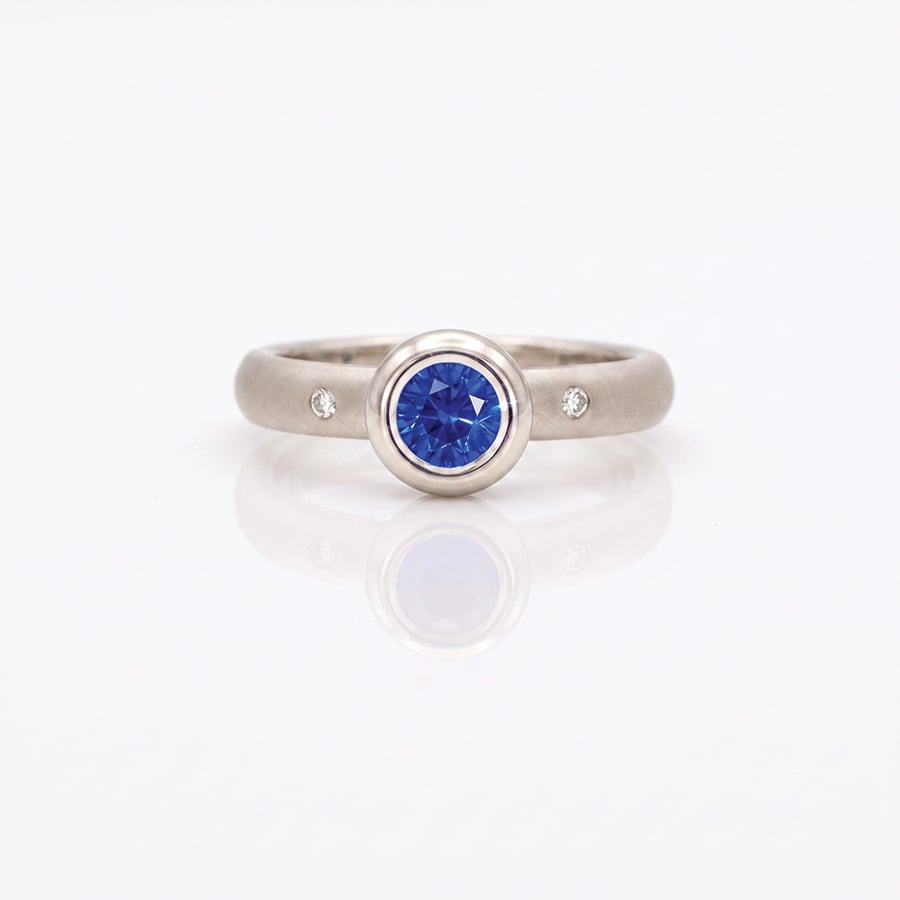 modern sapphire solitaire ring