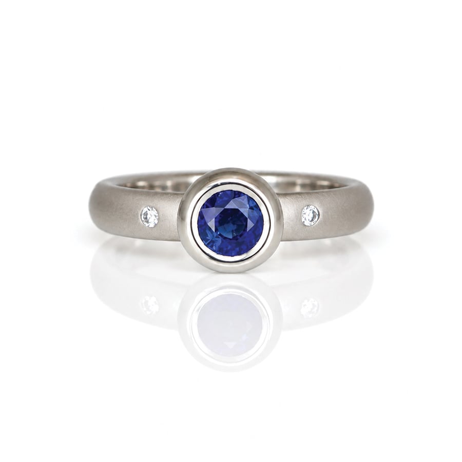 modern sapphire solitaire ring