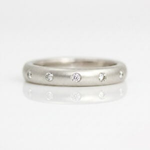 Modern platinum natural diamond eterity ring David Ashton 0828