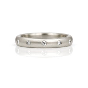 Modern platinum natural diamond eterity ring David Ashton 0828