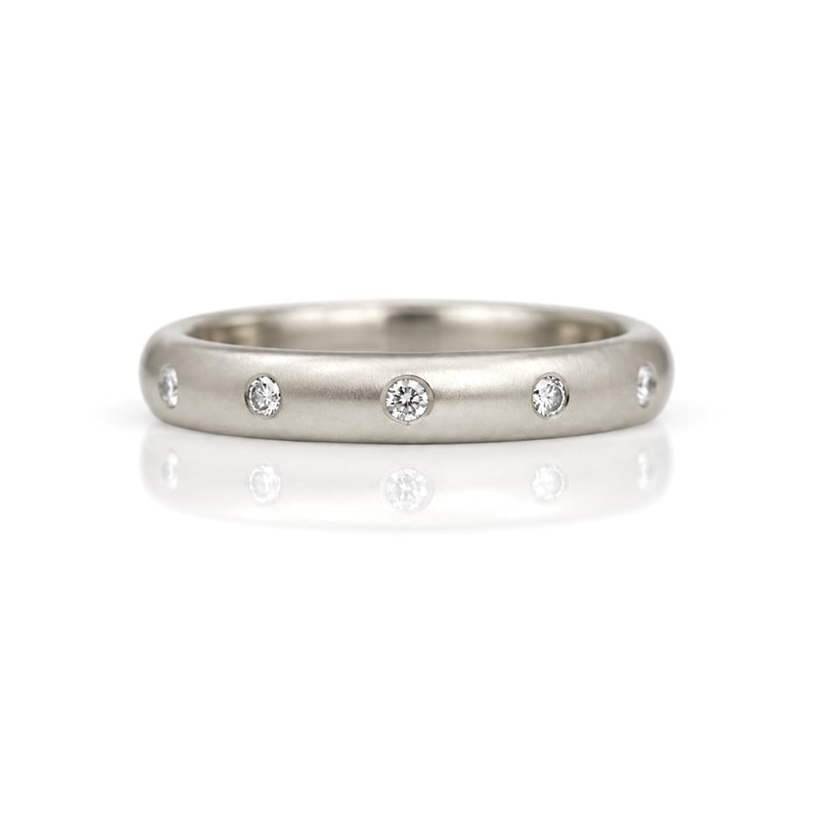 Modern platinum natural diamond eterity ring David Ashton 0828