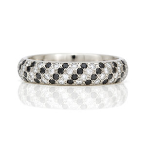 modern mens diamond set ring