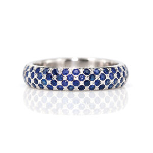 Modern sapphire eternity ring