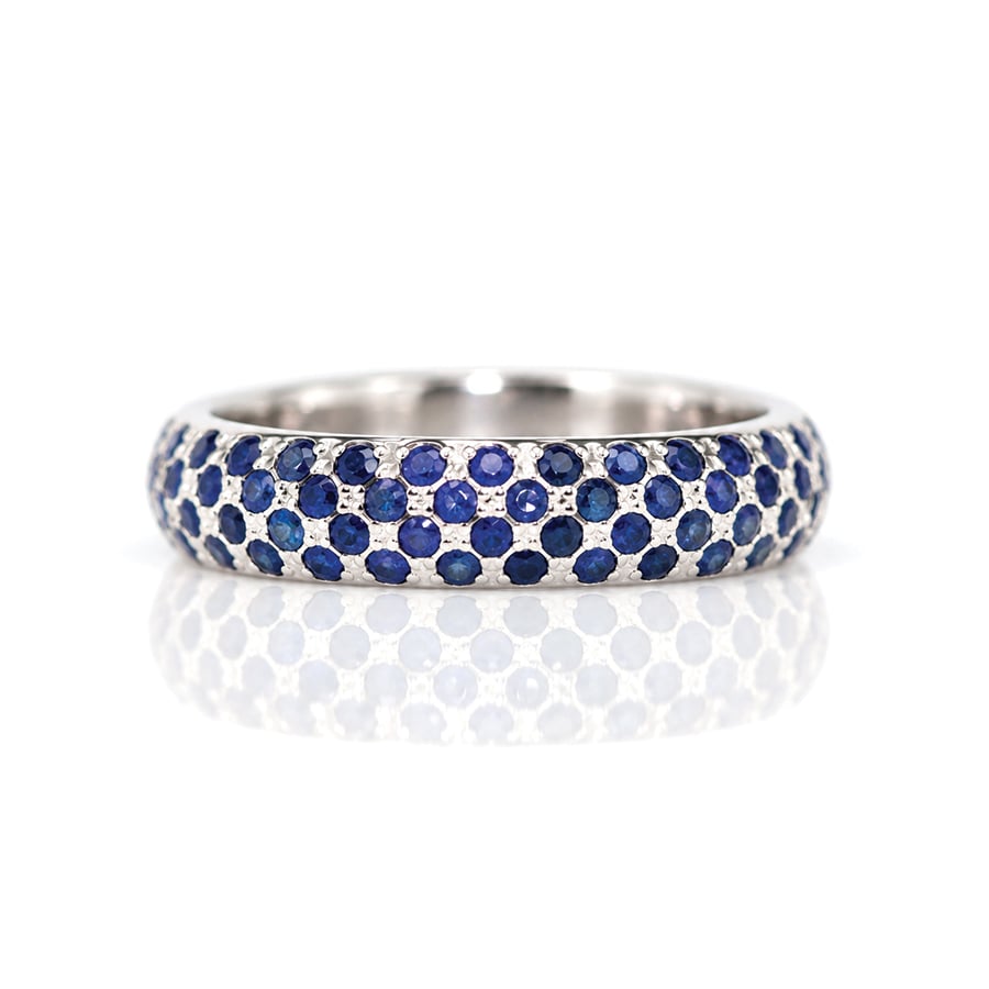 Modern sapphire eternity ring