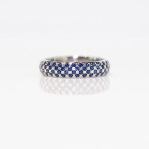 Modern sapphire eternity ring