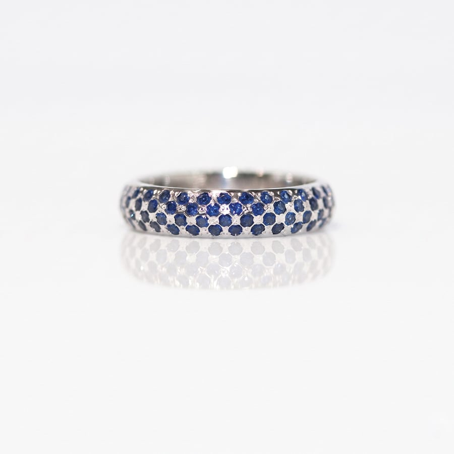 Modern sapphire eternity ring