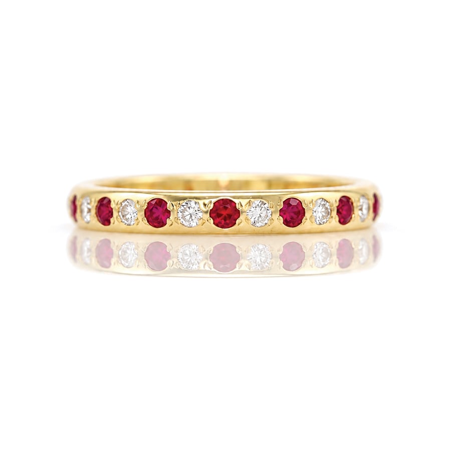 ruby and diamond eternity ring 1037