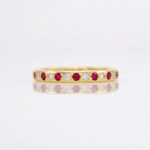 ruby and diamond eternity ring 1037
