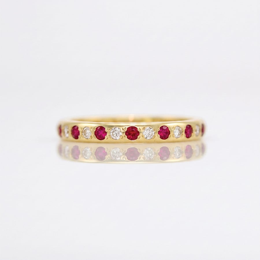 ruby and diamond eternity ring 1037