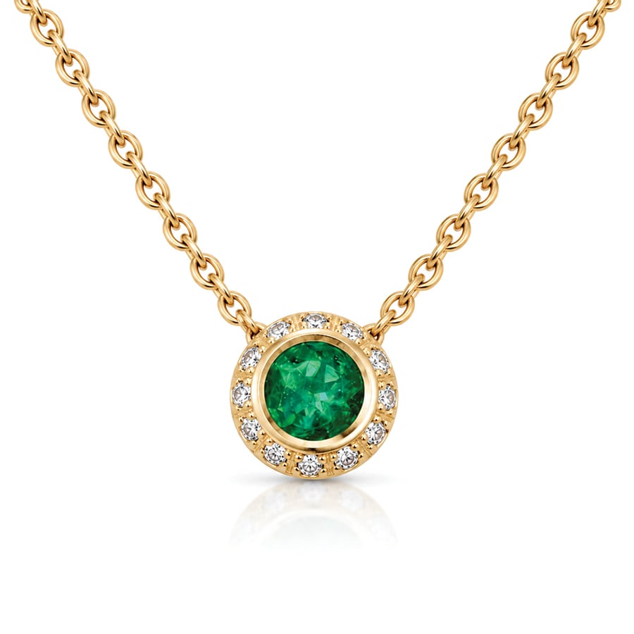 emerald and diamond necklace