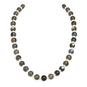 Labradorite and pearl necklace