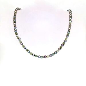 Labradorite & grey pearl necklace