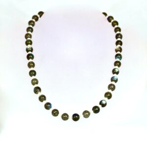 Labradorite & white pearl necklace
