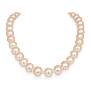 Pink pearls with opal modern necklace David Ashton