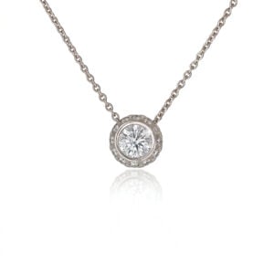 modern diamond pendent