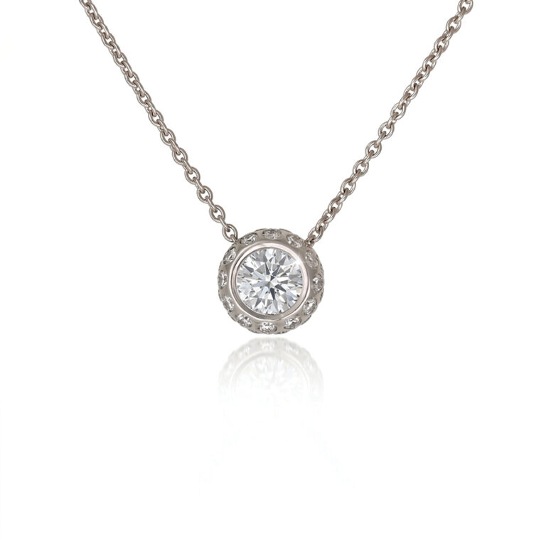 modern diamond pendent