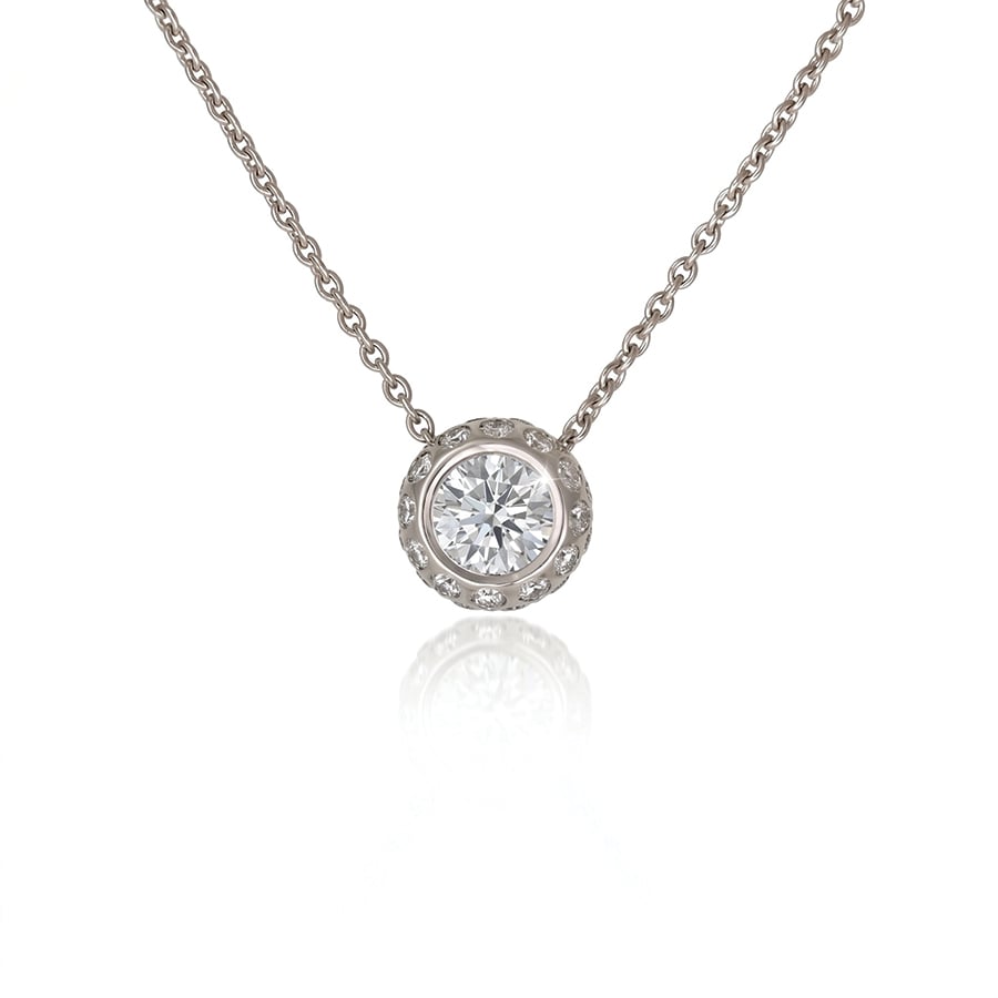 modern diamond pendent