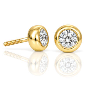 0.5ct natural diamond 18ct yellow gold earstuds